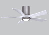 Matthews Fan Company - IR5HLK-BP-MWH-42 - 42"Ceiling Fan - Irene-5HLK - Brushed Pewter