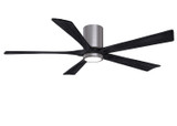Matthews Fan Company - IR5HLK-BP-BK-60 - 60"Ceiling Fan - Irene-5HLK - Brushed Pewter