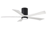 Matthews Fan Company - IR5HLK-BK-MWH-52 - 52"Ceiling Fan - Irene-5HLK - Matte Black