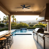 Matthews Fan Company - IR5HLK-BK-BK-52 - 52"Ceiling Fan - Irene-5HLK - Matte Black