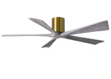 Matthews Fan Company - IR5H-BRBR-BW-60 - 60"Ceiling Fan - Irene-5H - Brushed Brass