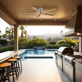 Matthews Fan Company - IR5H-BP-LM-60 - 60"Ceiling Fan - Irene-5H - Brushed Pewter