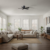 Matthews Fan Company - IR5H-BK-BK-42 - 42"Ceiling Fan - Irene-5H - Matte Black