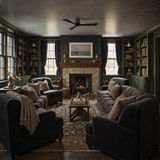 Matthews Fan Company - IR3H-TB-BK-52 - 52"Ceiling Fan - Irene-3H - Textured Bronze