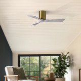 Matthews Fan Company - IR3H-BRBR-BW-42 - 42"Ceiling Fan - Irene-3H - Brushed Brass