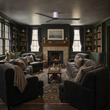 Matthews Fan Company - IR3H-BN-BK-72 - 72"Ceiling Fan - Irene-3H - Brushed Nickel