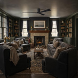 Matthews Fan Company - IR3H-BK-BK-72 - 72"Ceiling Fan - Irene-3H - Matte Black