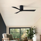 Matthews Fan Company - IR3H-BK-BK-52 - 52"Ceiling Fan - Irene-3H - Matte Black