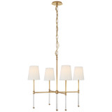 Visual Comfort Signature - SK 5050HAB-NP - Four Light Chandelier - Camille - Hand-Rubbed Antique Brass