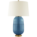 Visual Comfort Signature - CS 3622AQC-PL - One Light Table Lamp - Newcomb - Aqua Crackle