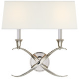 Visual Comfort Signature - CHD 1191PN-NP - Two Light Wall Sconce - Cross Bouillotte - Polished Nickel