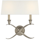 Visual Comfort Signature - CHD 1191AN-NP - Two Light Wall Sconce - Cross Bouillotte - Antique Nickel