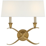 Visual Comfort Signature - CHD 1191AB-NP - Two Light Wall Sconce - Cross Bouillotte - Antique-Burnished Brass