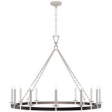 Visual Comfort Signature - CHC 5874PN/BRT - LED Chandelier - Darlana5 - Polished Nickel and Black Rattan