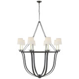 Visual Comfort Signature - CHC 1577AI-NP - Eight Light Chandelier - Lancaster - Aged Iron