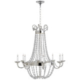Visual Comfort Signature - CHC 1408PS-SG - Eight Light Chandelier - Paris Flea Market - Polished Silver