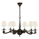 Visual Comfort Signature - AH 5010GM-NP - Six Light Chandelier - Myrna - Gun Metal