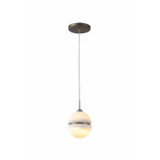 Avenue Lighting - HF2900-AB - One Light Pendant - Sedona - Alabaster / Aged Brass