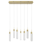 Avenue Lighting - HF1900-7-GL-BB-C - LED Pendant - The Original Glacier - Brushed Brass