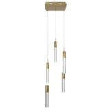 Avenue Lighting - HF1900-5-GL-BB-SNW - LED Pendant - The Original Glacier - Brushed Brass