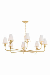 Troy Lighting - F4758-GLI - Eight Light Chandelier - Quill - Gilded Ivory