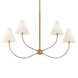 Troy Lighting - F1948-PBR - Four Light Linear Pendant - Evermore - Patina Brass