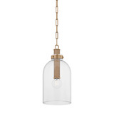 Troy Lighting - F4909-PBR - One Light Pendant - Kori - Patina Brass