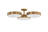 Troy Lighting - C1330-PBR - Three Light Semi Flush Mount - Rory - Patina Brass
