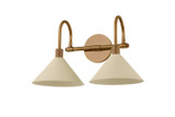 Troy Lighting - B1810-PBR/SSD - Two Light Bath - Jovani - Patina Brass And Soft Sand