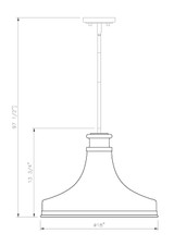 Z-Lite - 831P18-BN - One Light Pendant - Reznor - Brushed Nickel