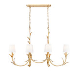 Z-Lite - 830-44L-GLF - Six Light Linear Chandelier - Aslin - Gold Leaf