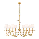 Z-Lite - 830-42GLF - Eight Light Chandelier - Aslin - Gold Leaf