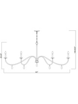 Z-Lite - 6103-63MB - Six Light Chandelier - Toussant - Matte Black
