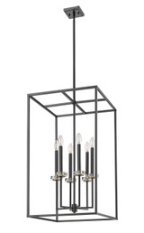 Z-Lite - 6100-32MB - Six Light Chandelier - Gaultier - Matte Black+Mordern Gold