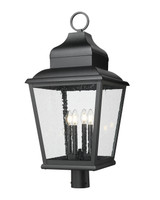 Z-Lite - 5029PHXLR-BK - Four Light Outdoor Post Mount - Raphael - Sand Black