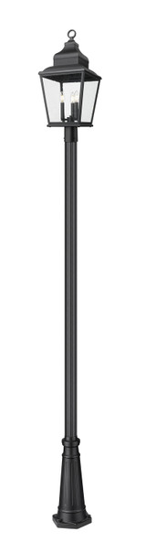 Z-Lite - 5029PHBR-519P-BK - Three Light Outdoor Post Mount - Raphael - Sand Black