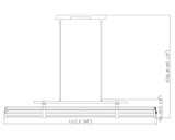 Z-Lite - 1959-44L-MB-LED - LED Linear Chandelier - Benoit - Matte Black