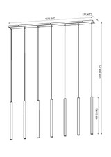 Z-Lite - 919MP24-7L-MGLD-LED - LED Linear Chandelier - Forest - Modern Gold