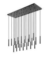 Z-Lite - 919MP12-23L-MB-LED - LED Linear Chandelier - Forest - Matte Black
