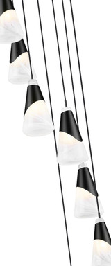 Z-Lite - 828P6-7R-MB - Seven Light Chandelier - Aimie - Matte Black