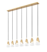 Z-Lite - 828P6-7L-MGLD - Seven Light Linear Chandelier - Aimie - Modern Gold