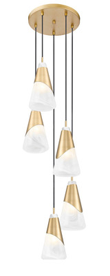 Z-Lite - 828P6-5R-MGLD - Five Light Chandelier - Aimie - Modern Gold