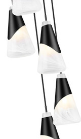 Z-Lite - 828P6-5R-MB - Five Light Chandelier - Aimie - Matte Black