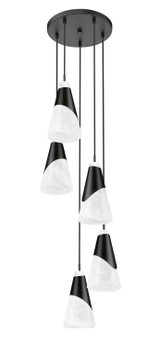 Z-Lite - 828P6-5R-MB - Five Light Chandelier - Aimie - Matte Black