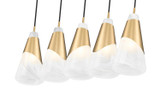 Z-Lite - 828P6-5L-MGLD - Five Light Linear Chandelier - Aimie - Modern Gold