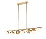 Z-Lite - 7517-7L-MGLD - Seven Light Linear Chandelier - Realm Sphere - Modern Gold