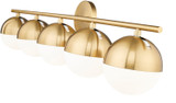 Z-Lite - 7517-5V-MGLD - Five Light Vanity - Realm Sphere - Modern Gold