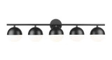 Z-Lite - 7517-5V-MB - Five Light Vanity - Realm Sphere - Matte Black