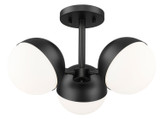 Z-Lite - 7517-3SF-MB - Three Light Semi Flush Mount - Realm Sphere - Matte Black