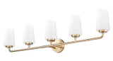 Z-Lite - 7005-5V-MGLD - Five Light Vanity - Montford - Modern Gold